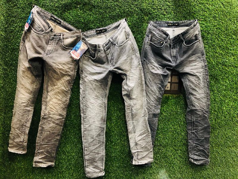 Plain Cotton Mens Slim Fit Jeans, Technics : Woven