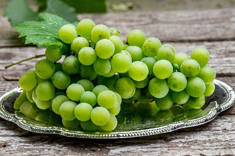 fresh green grapes