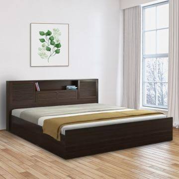 Polished Wooden double bed, Size : Standard
