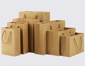 Kraft Paper Bag, for Gift Packaging, Shopping, Pattern : Plain