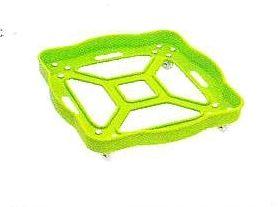 Square Plastic Cylinder Trolley, Color : Green
