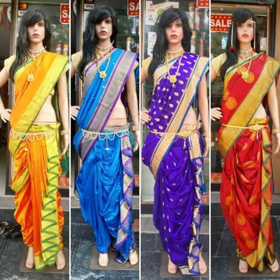 Attractive Cotton Silk Nauvari Saree with Blouse Piece |Marathi  saari|Maharastrian saree| (Green)