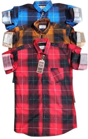 Aloof Checked Cotton Mens Stylish Check Shirt, Occasion : Casual Wear