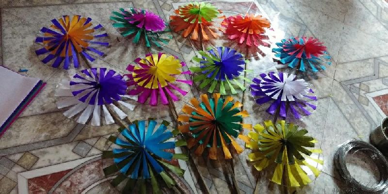 Paper hand fan, Size : 0-5 Inches