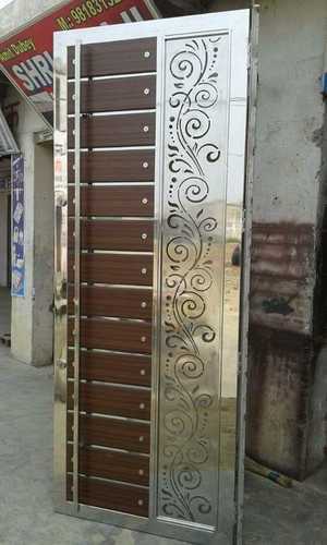 Hinged Rectangular Stainless Steel Door, Pattern : Plain