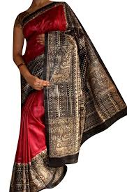 Embroidered Tussar Madhubani Silk Saree, Feature : Anti-Wrinkle, Comfortable, Easily Washable
