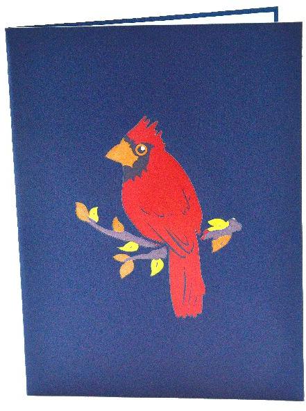 Multishape Paper Graduation Greeting Card-Cardinal Bird, for Birthday Gifting, Pattern : Printed