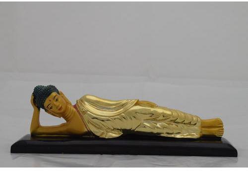 Polished Plastic Golden Buddha Statue