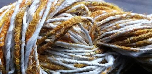 Golden silk Recycle Yarn, for Rugs, Carpet, Mat, Home furnishing product Etc