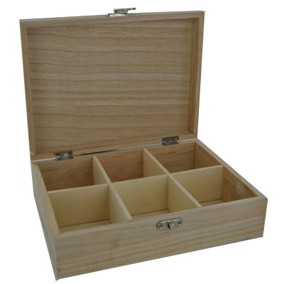 COMPARTMENT TEA BOX IN WOOD