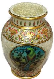 Stone Marble Vases Engraved Handicrafts, Feature : Original Gold Work