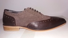 Mens classic style oxford brogue leather shoes