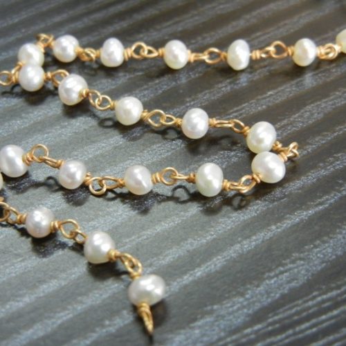 Gold Plated Pearl Beaded Chains