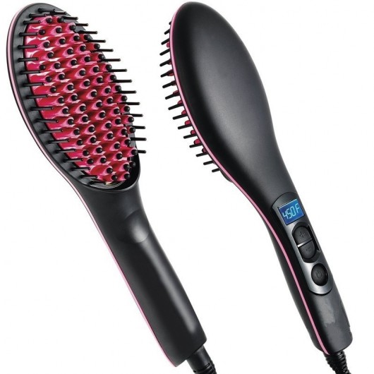 Ceramic Electric Digital Hair Straightening Brush