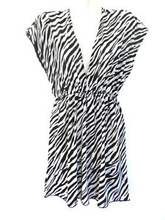 Kaftan Summer Dress White Black Zebra, Gender : Women