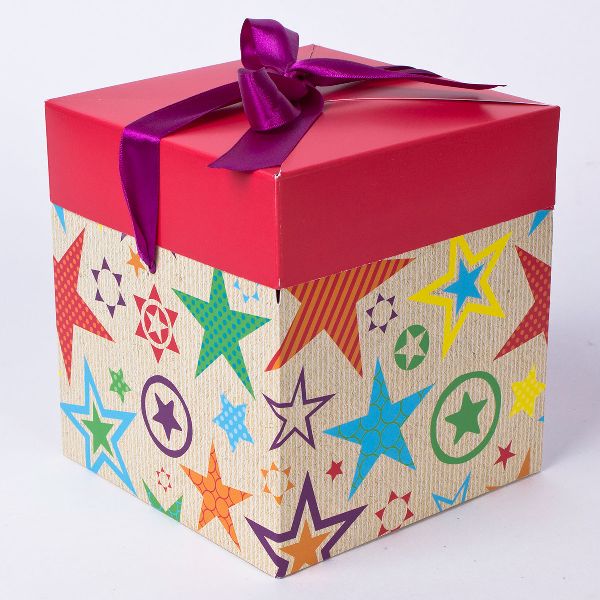 Printed Paper Board Decorative Gift Box, Shape : Square
