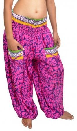 Harem Pants With Pockets Stretchable Waist