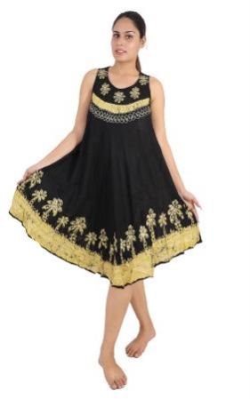 Women Rayon Embroidery Evening Dress