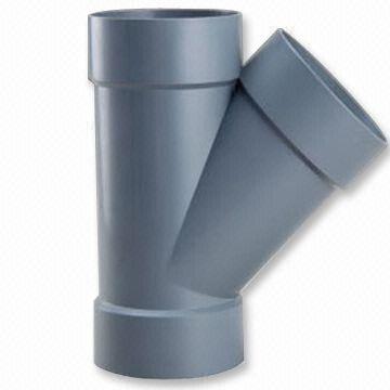 Polished PVC Y Type Tee, for Plumbing, Color : Grey