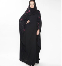 Black embroidered dubai kaftan