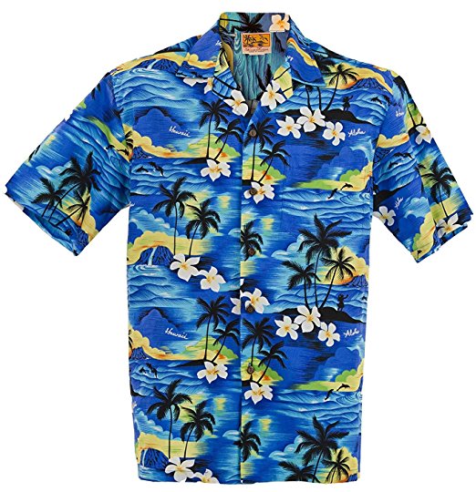 100% Cotton -Custom Printed Aloha Shirt, Gender : Adults