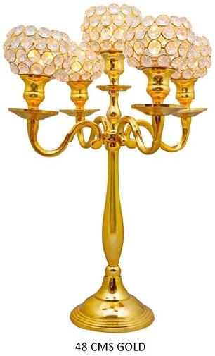 19 INCH GOLD candle holders