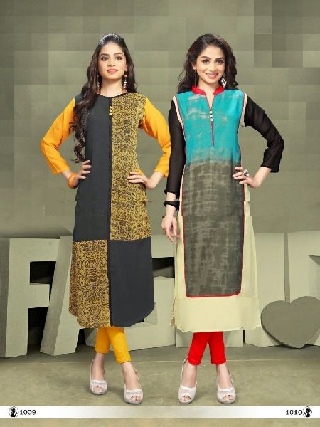 Georgette Kurti for women, Supply Type : In-Stock Items