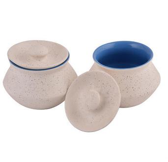 Round Shape Ceramic Bowl with Lid, for Tableware, Feature : Eco-Friendly