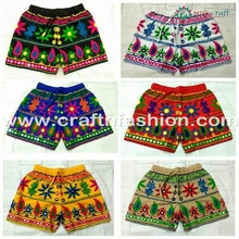 Gypsy Embroidery Kutchi Shorts, Gender : Women