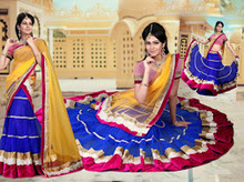 Pure Chiffion With Valvette Lehenga Choli, Technics : Embroidered