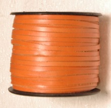 Flat calf Leather Cord, Color : Light Brown