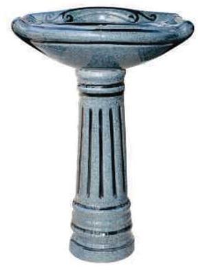 Ceramic Grey Pedestal Wash Basin, Pattern : Plain