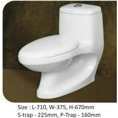 Ceramic One Piece toilet seat, Color : White