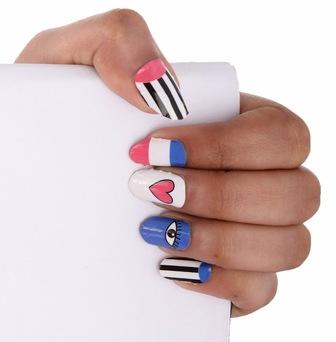 Ruby nail art stickers, Color : Blue