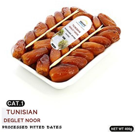 Processed Pitted Dates 400 Gr Tray