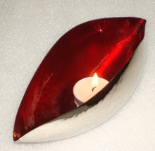 Red Tea light holder