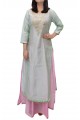 Double Layered Chanderi Pastel Kurti