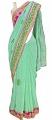 Mint Rajasthani Mukaish Saree