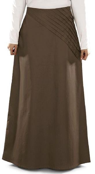 Brown color Skirt Poplin Skirt