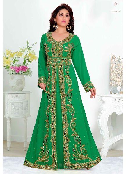 Green color-Georgette Kaftan