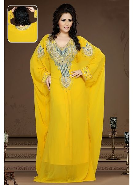 Kaftan Yellow color Arabian Design wear