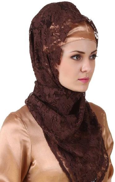Net Hijab, Color : Brown