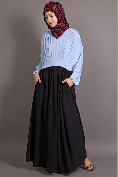 Womens Abaya Blue and Black Color Casual wear