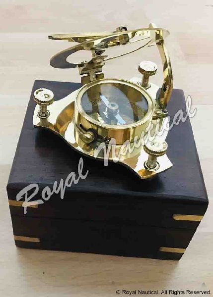 Compass With Wooden Box
