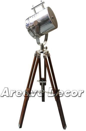 Hand Made Antique Finish with Brown Tripod