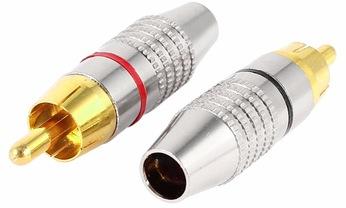 RCA Coaxial Gold Plated Connector, Color : GOLDEN