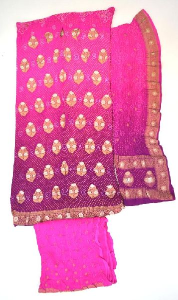 Fancy Boota Daman Design Banarasi Dress Material