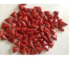 Cabochons smooth triangle red coral, Size : APPROX 2CTO TO 5 CTS