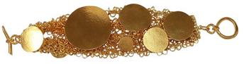 Geometric Design Gold Plated Women Bracelet, Gender : Children's, Women's