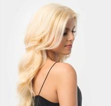 Kika platinum Blonde remy hair, Style : Regular Wave, Silky Natural Wave